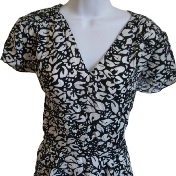 DKNY Black and White Blouse Size 14 - Picture 1 of 1